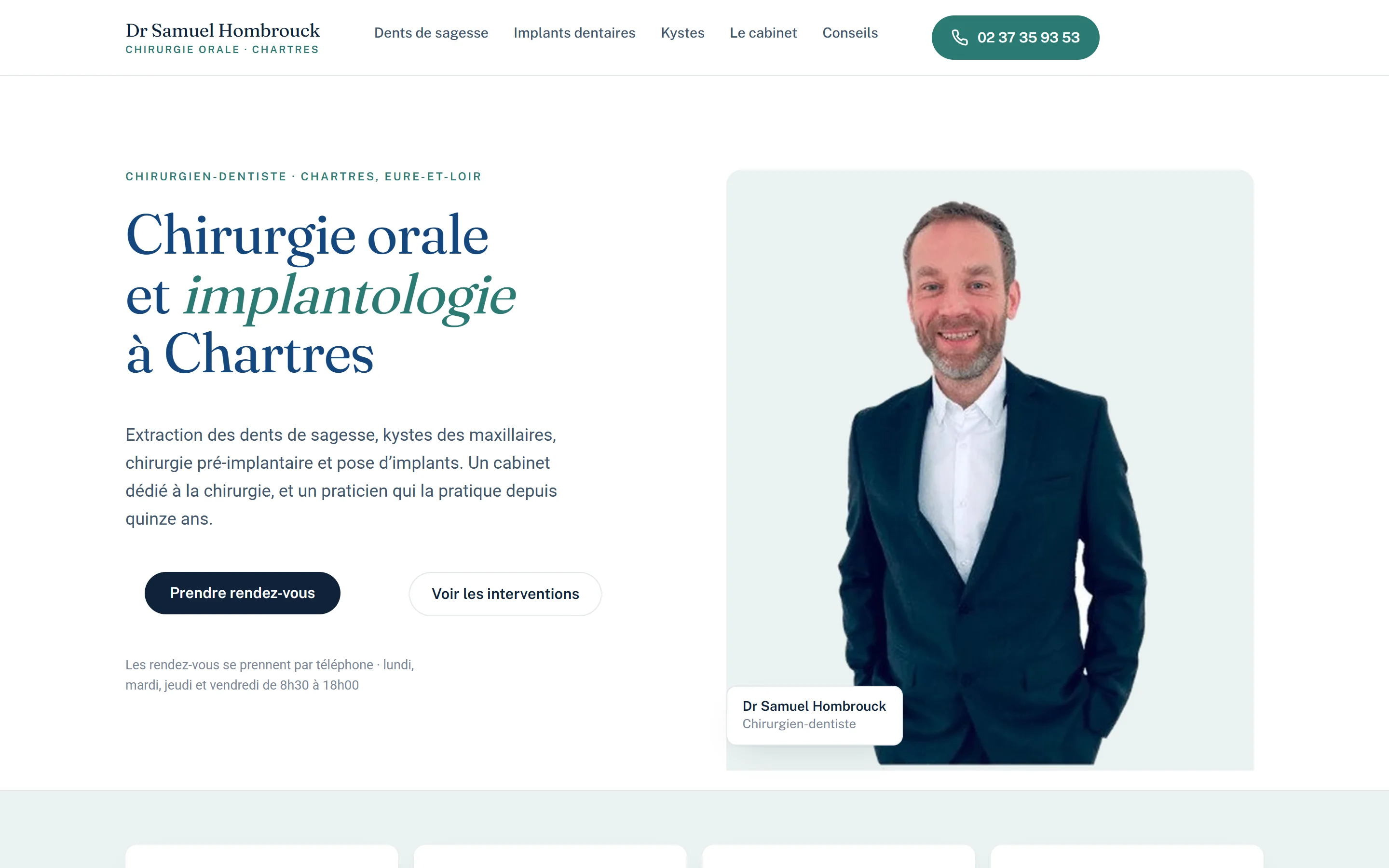 Accueil du site du Dr Samuel Hombrouck