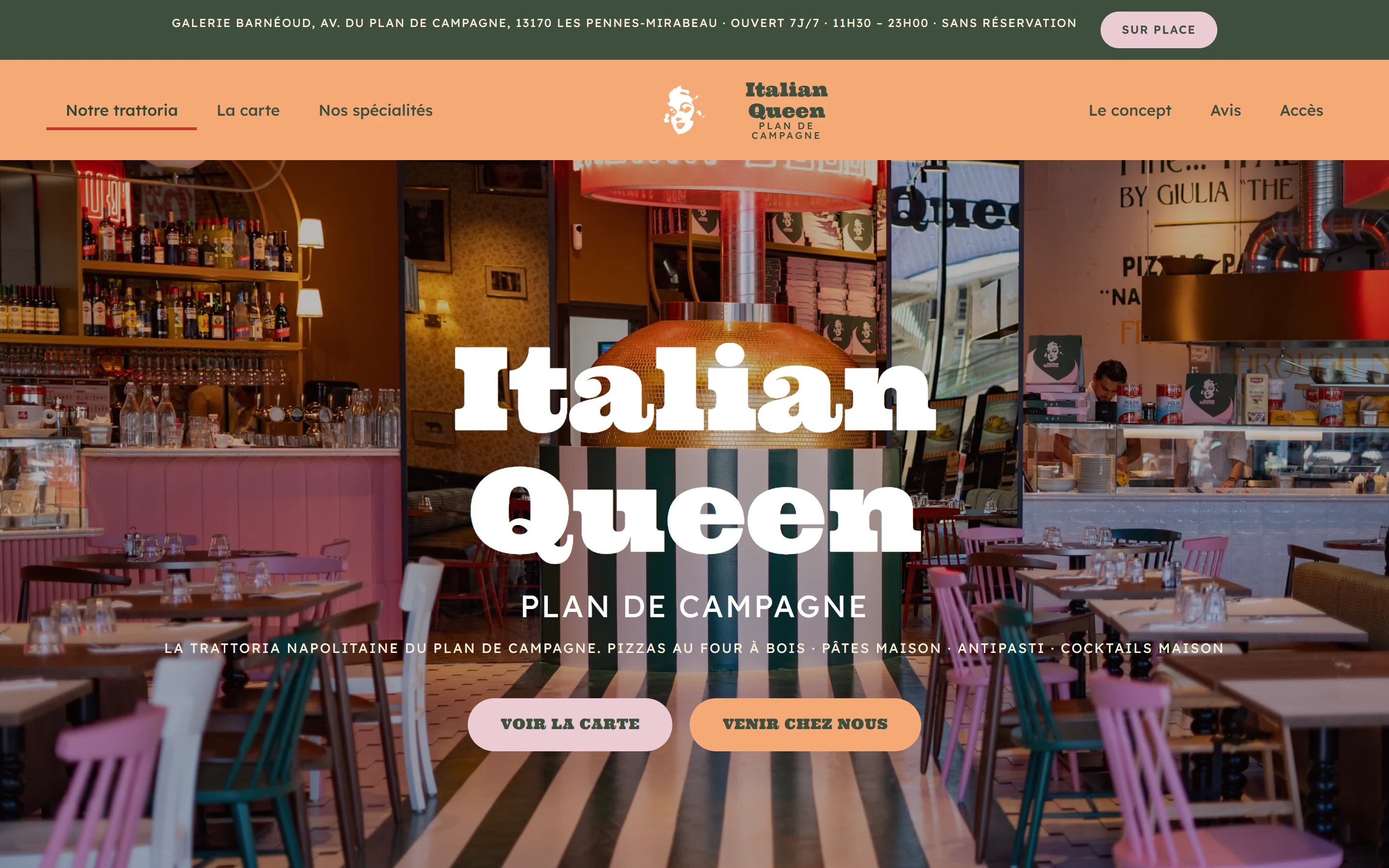 Accueil du site Italian Queen Plan de Campagne