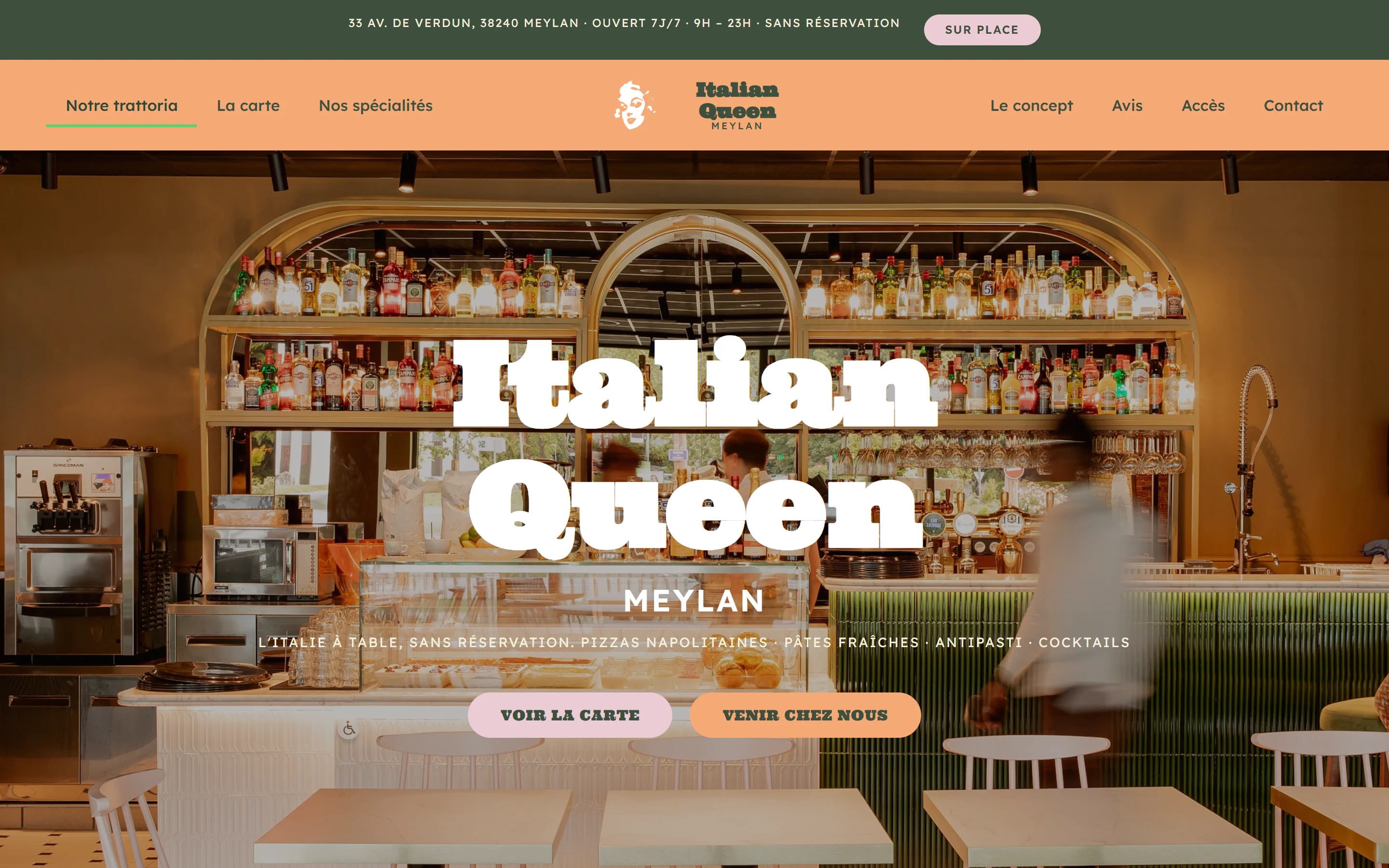 Accueil du site Italian Queen Meylan