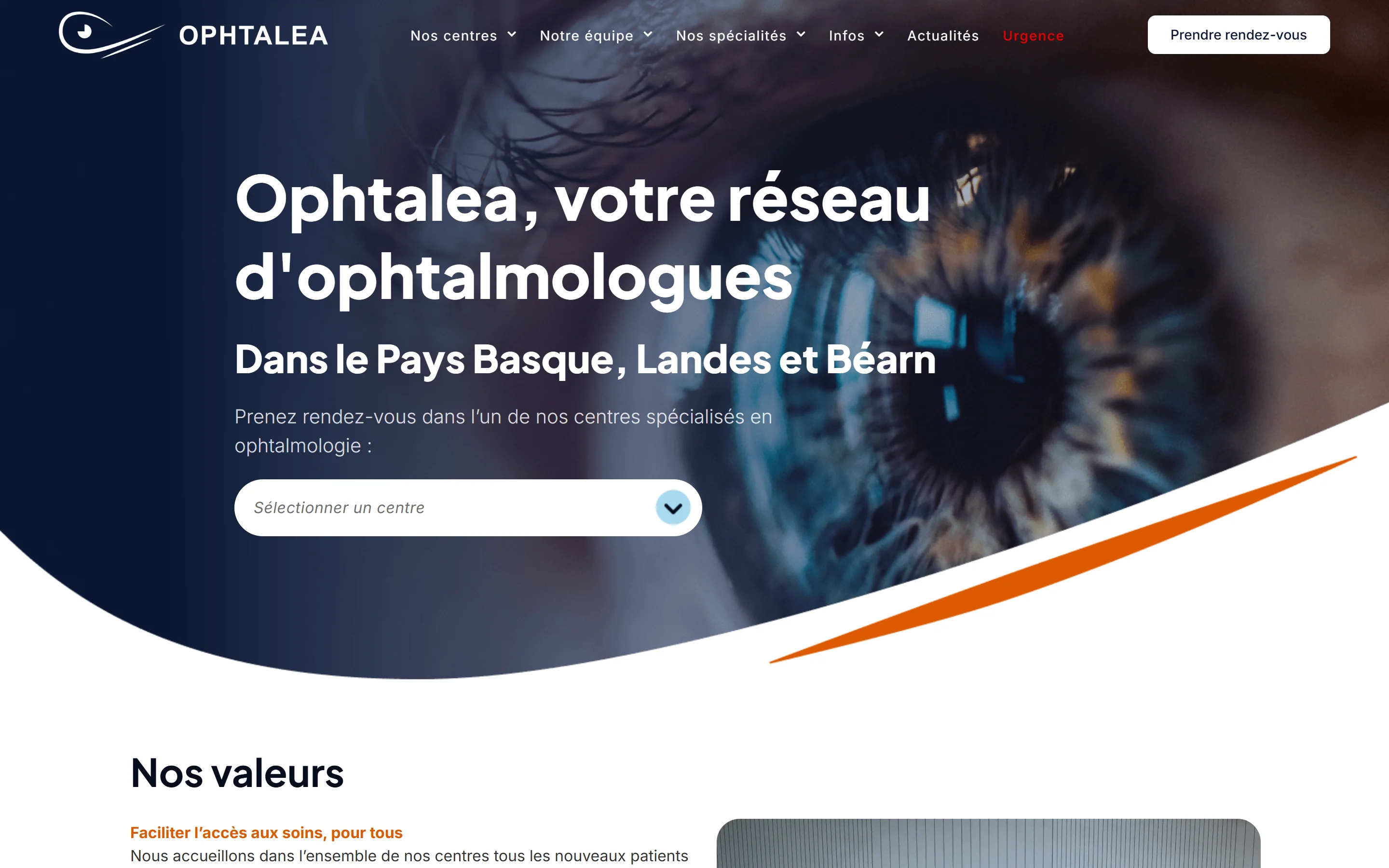 Home page of the Ophtalea website